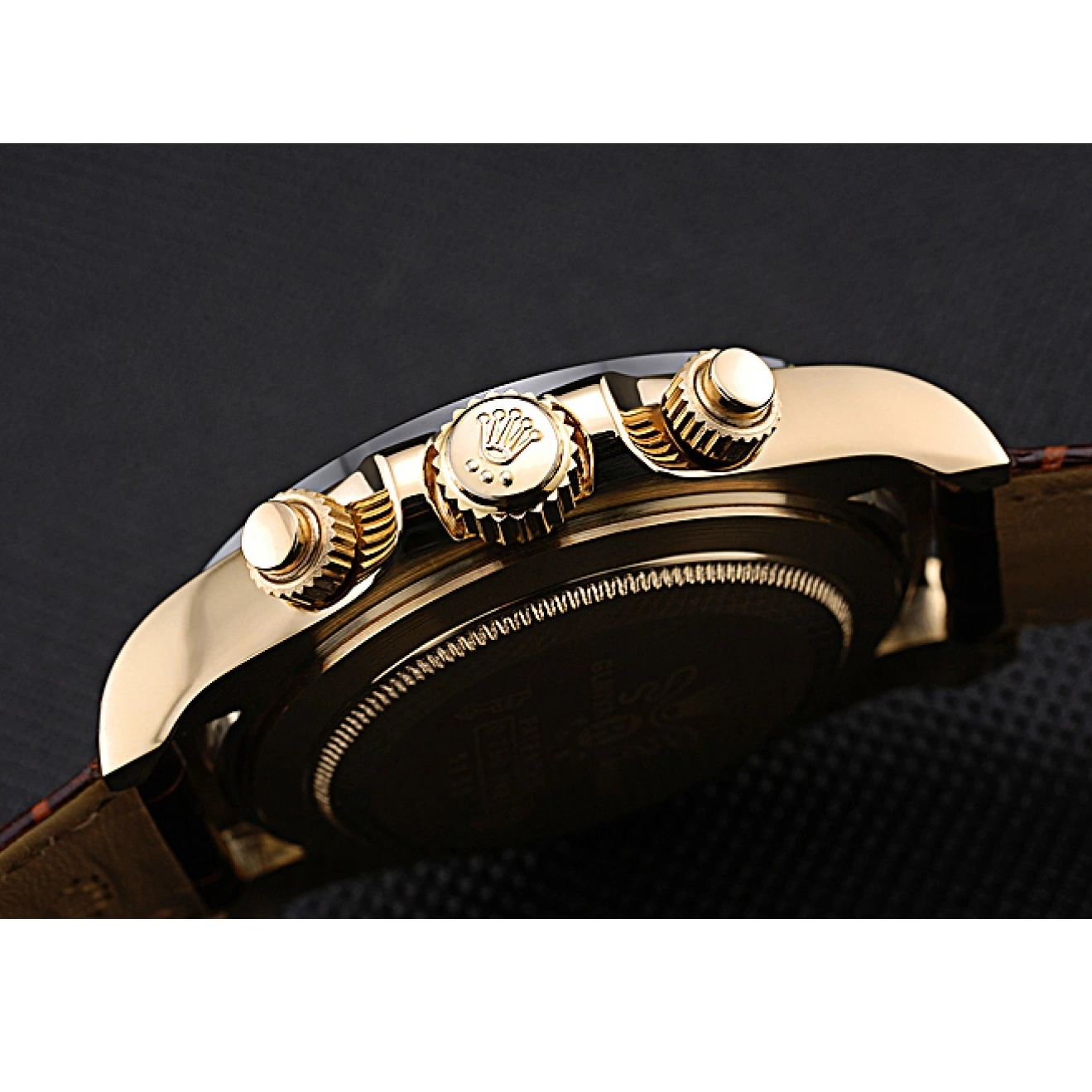 Aaa replica watch Leather Dial Case Cosmograph White Gold Rolex Brown 622633 Daytona Bracelet 0609